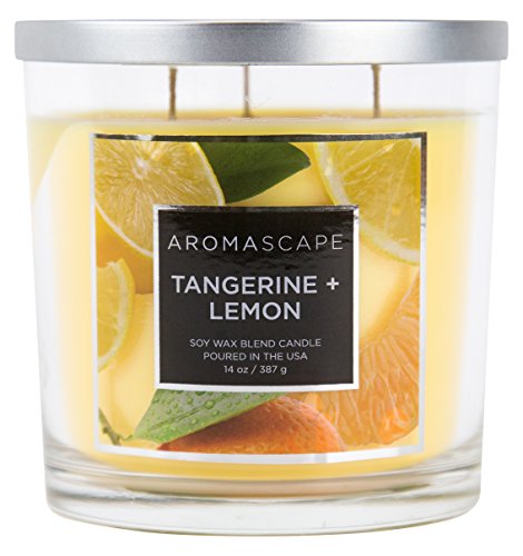 Product Cover Aromascape 3-Wick Scented Jar Candle, Tangerine & Lemon