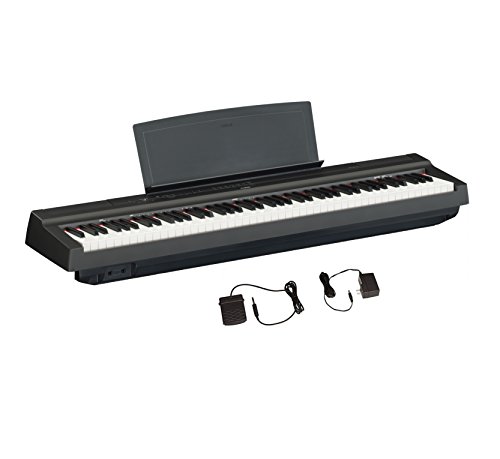 Product Cover Yamaha P125 88-Key Weighted Action Digital Piano With Power Supply And Sustain Pedal, Black