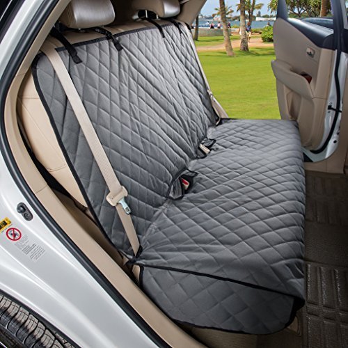 Product Cover VIEWPETS Bench Car Seat Cover Protector - Waterproof, Heavy-Duty and Nonslip Pet Car Seat Cover for Dogs with Universal Size Fits for Cars, Trucks & SUVs(Grey)