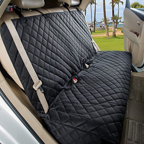 Product Cover VIEWPETS Bench Car Seat Cover Protector - Waterproof, Heavy-Duty and Nonslip Pet Car Seat Cover for Dogs with Universal Size Fits for Cars, Trucks & SUVs(Black)