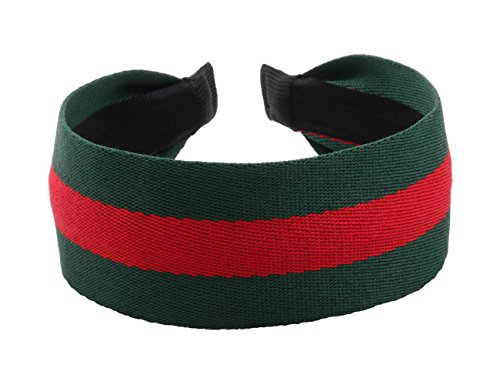 Product Cover Girliber Handmade Headband, Wide Headband, Headband for Women, Green and Red Headband, 2 In. Wide Green and Red