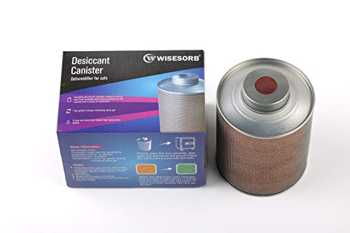 Product Cover Wisesorb 750 Gram Silica Gel Canister Dehumidifier - Moisture Indicating Desiccant for Gun Cabinets，Tool Boxes, Safes, Laptop Case, Closets, Storage Bins, Shoe Cabinets, Boats