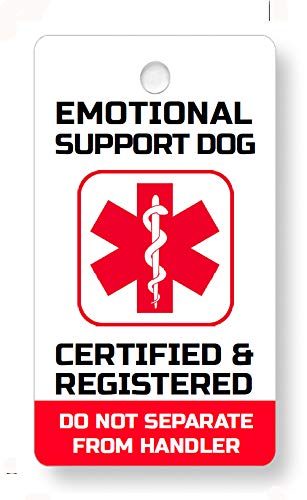 Product Cover Just 4 Paws Emotional Support Dog Key & Collar Tag for FHact ESA (Emotional Support ES21)
