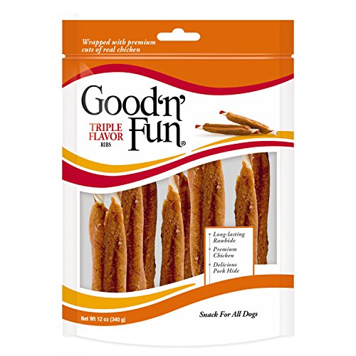 Product Cover Good'N'Fun P-94129 Triple Flavor Ribs Dog Chews, One Size