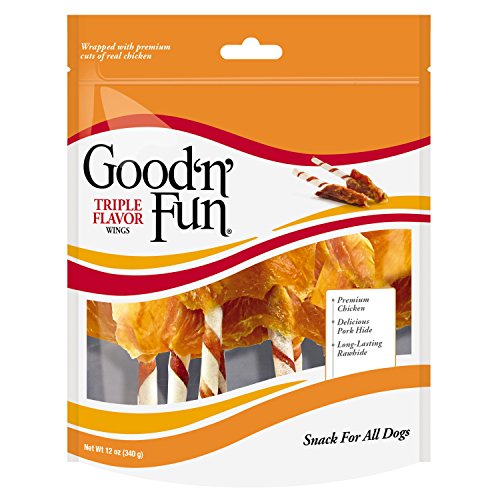 Product Cover Good'N'Fun P-94130 Triple Flavor Wings Dog Chews, One Size