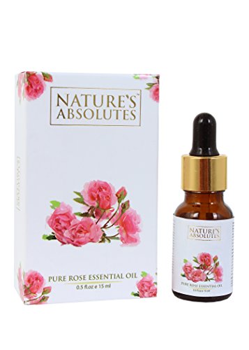 Product Cover Nature's Absolutes Rose Essential Oil - 100% Pure, Steam Distilled & Organic For Hair and Skin (15 ml / 0.5 Fl Oz)
