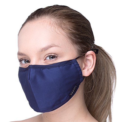 Product Cover Debrief Me Anti Air Respirator Breathable Pollution Masks Carbon Activated Filtration (1 Mask+4 Filters) N95 Anti Bacterial Face Pollution Mask -Reusable Reusable comfy Cotton (Dark Blue)