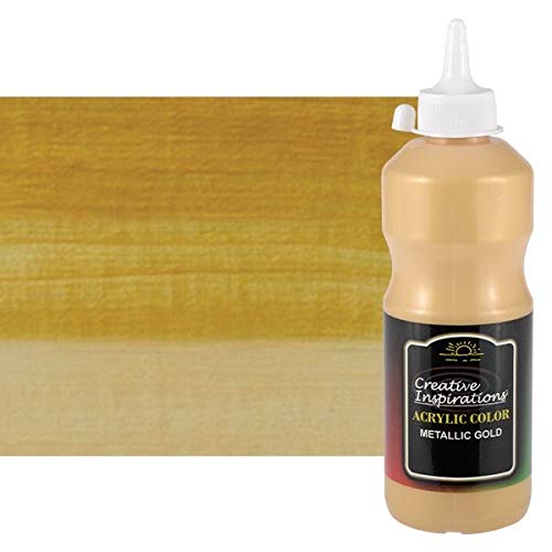 Product Cover Creative Inspirations Acrylic Paint - Acrylic Paint Smooth, Rich, Creamy & Free-Flowing Non-Toxic - [Metallic Gold- 500 ML]