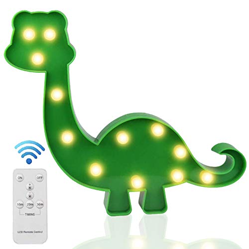 Product Cover Light Up Dinosaur Toys LED Kids Night Lights with Wireless Remote Control for Boys Bedroom Decor, Birthday Gifts(Green Dinosaur)