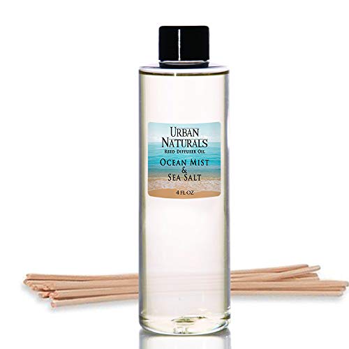 Product Cover Urban Naturals Ocean Mist & Sea Salt Scented Oil Reed Diffuser Refill | Includes a Free Set of Reed Sticks! 4 oz.