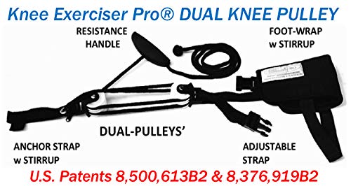 Product Cover Knee Exerciser Pro-Dual Knee Pulley: Knee Replacement Therapy, TKA, ACL Rehab