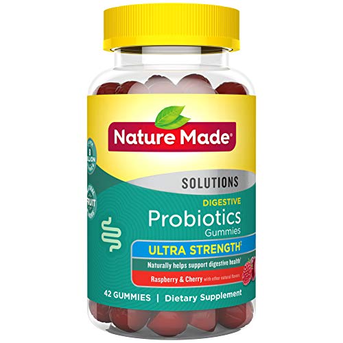 Product Cover Nature Made Digestive Probiotics Ultra Strength‡ Gummies, 8 Billion CFU per Serving, 42 Count for Digestive Balance† (Packaging May Vary)