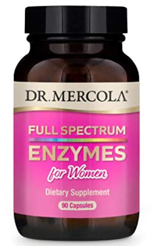 Product Cover Dr. Mercola, Full Spectrum Enzymes for Women Dietary Supplement, 90 Servings (90 Capsules), Provides Digestive Support, non GMO, Soy Free, Gluten Free