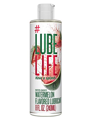 Product Cover #LubeLife Water Based Watermelon Flavored Lubricant, 8 Ounce Sex Lube for Men, Women and Couples (Watermelon)