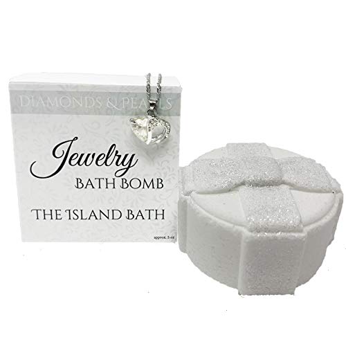 Product Cover Jewelry Bath Bomb with Heart Necklace - XL- Made in USA (Diamonds & Pearls)