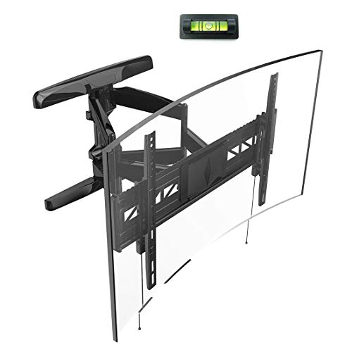 Product Cover Loctek Curved TV Wall Mount Bracket for 32-70 inch Articulating Full Motion Tilt Swivel Flat and Curved Screen TV
