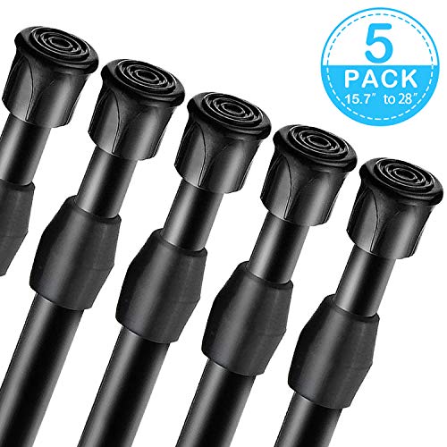 Product Cover AIZESI 5PCS Tension Rod - Spring Curtain Rod 16 to 28inch,Black