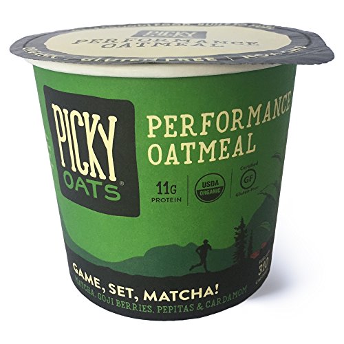 Product Cover Picky Oats Organic Performance Oatmeal, Game, Set, Matcha!, 2.8 oz (Pack of 6 Cups) By Picky Bars