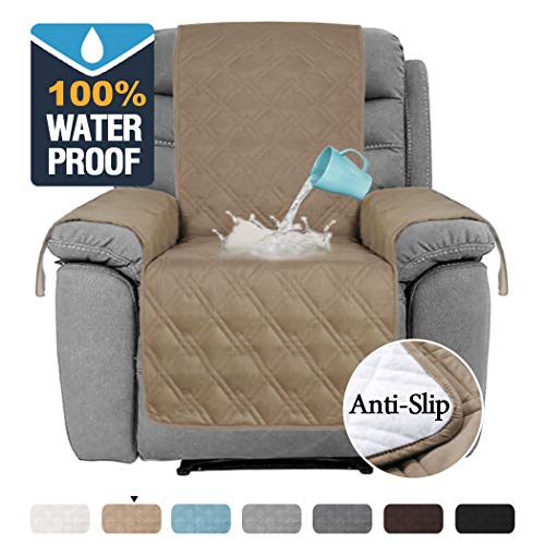 Product Cover H.VERSAILTEX 100% Waterproof Non-Slip Furniture Covers for Leather Recliner Covers for Large Recliner Seat Width Up to 30 Inch Washable Furniture Protector (Oversized Recliner 30