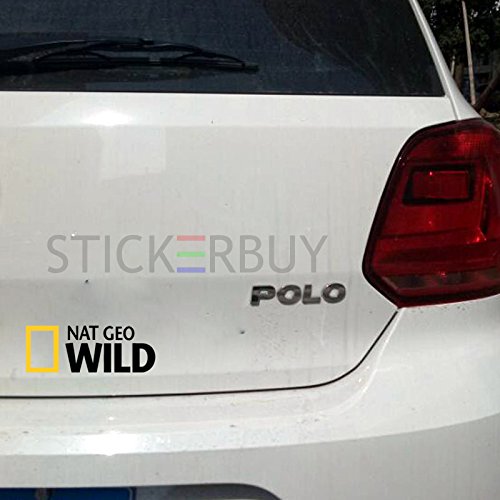 Product Cover Stickerbuy Car-Styling Nat Geo Wild Car Sticker (Medium,Yellow Black)