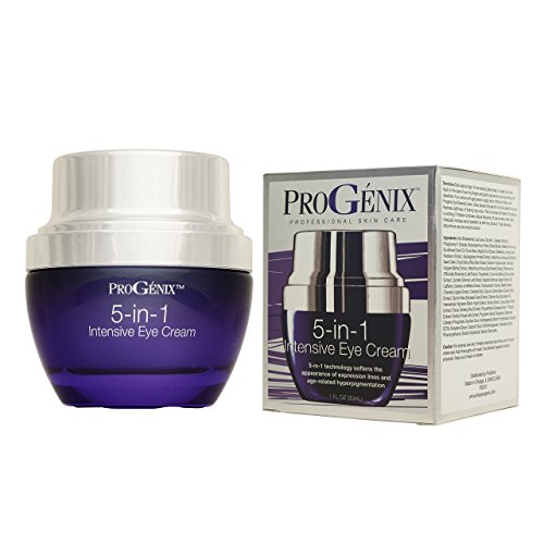 Product Cover ProGenix 5 in 1 Intensive Eye Cream for Wrinkles, Puffiness, Dark Circles, Sagging, and Expression Lines. 1oz Bottle