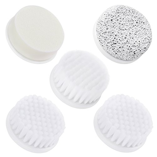 Product Cover Facial Cleansing Brush Head Replacement 5PCS for PIXNOR 7 in 1 Waterproof Body Facial Brush