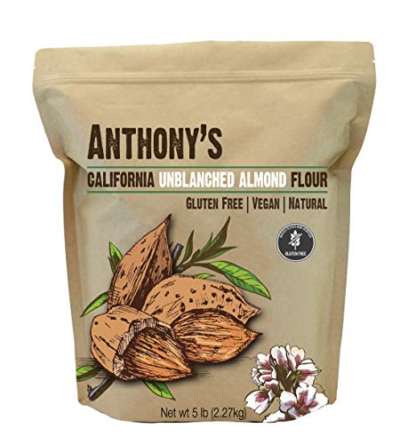 Product Cover Anthony's Almond Meal Flour, Natural Unblanched, 5lbs, Batch Tested Gluten Free, Keto Friendly