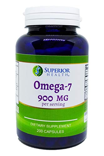 Product Cover Omega 7 Palmitoleic Acid 200 Capsules (Non-GMO & Gluten Free) Sea Buckthorn No Fish Burp