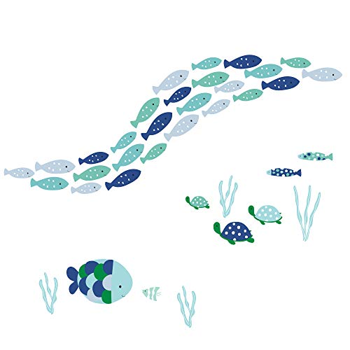 Product Cover Lambs & Ivy Oceania Aqua/Blue Aquatic Fish Wall Decals/Stickers