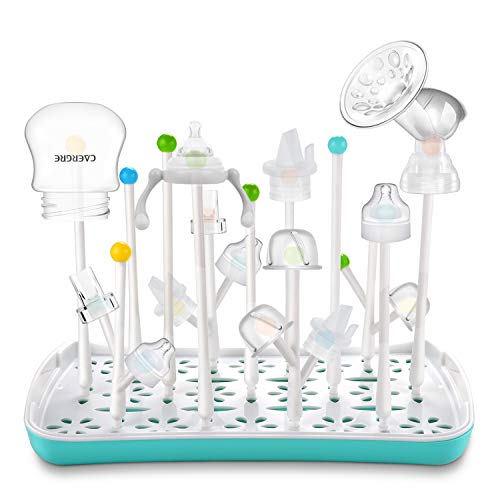 Product Cover Baby Bottle Drying Rack with Drainer, Termichy Countertop Bottle Holder for Baby and Toddler