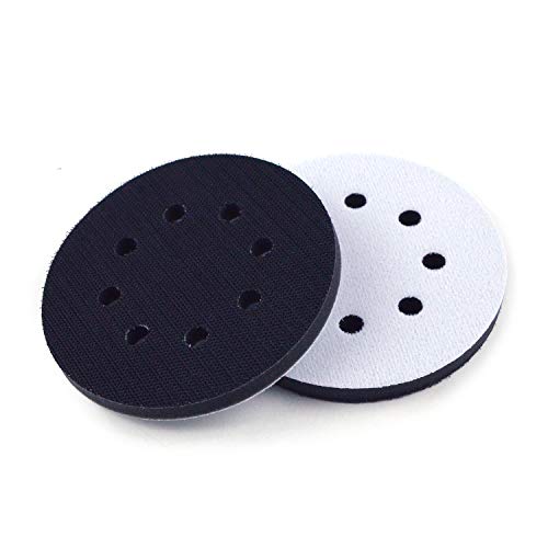 Product Cover 5-Inch 8 Holes Hook and Loop Soft Sponge Cushion Interface Buffer Pad, Pack of 2
