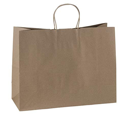 Product Cover Creative Bag Brown Paper Boutique Bags with Handles for Wedding, Party Favor, Thank You, and More, Kraft-Colored Economy Gift Bags, 16