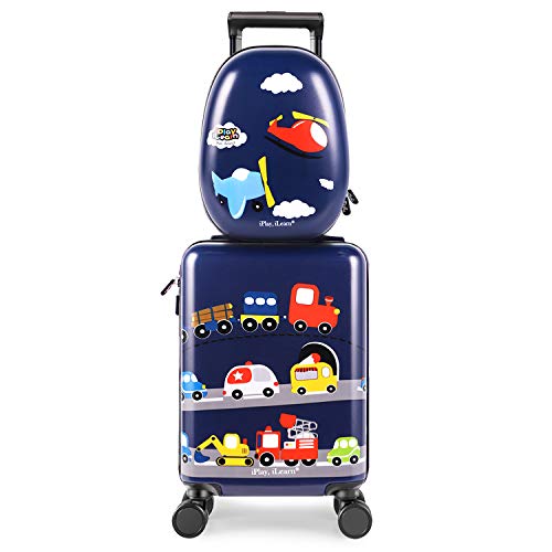 Product Cover Kids Carry on Luggage Set with Wheels, Travel Suitcase for Boys Toddlers