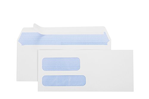 Product Cover Office Deed 500#10 SELF Seal Double Window Security Envelopes-Designed for Business Statements, QuickBooks - 4 1/8 X 9 ½''