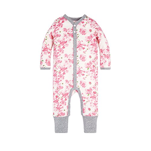 Product Cover Burt's Bees Baby Baby Girl's Romper Jumpsuit, 100% Organic Cotton One-Piece Coverall, Blossom Peony, 0-3 Months
