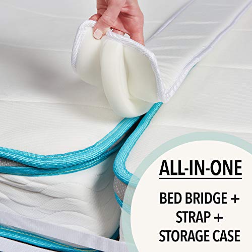 Product Cover FeelAtHome Bed Bridge Twin to King Converter Kit - Twin Bed Connector King Maker - Bed Gap Filler to Make Twin Beds Into King - Mattress Connector with Strap for Guests Stayovers