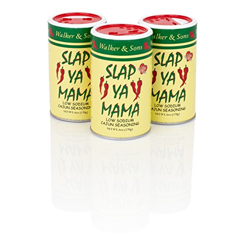 Product Cover Slap Ya Mama All Natural Cajun Seasoning from Louisiana, Low Sodium Blend, MSG Free and Kosher, 6 Ounce Can, Pack of 3