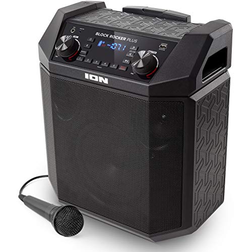 Product Cover ION Audio Block Rocker Plus | 100W Portable Speaker, Battery Powered with Bluetooth, Microphone & Cable, AM/FM Radio, Wheels & Telescopic Handle and USB Charging For Smartphones & Tablets