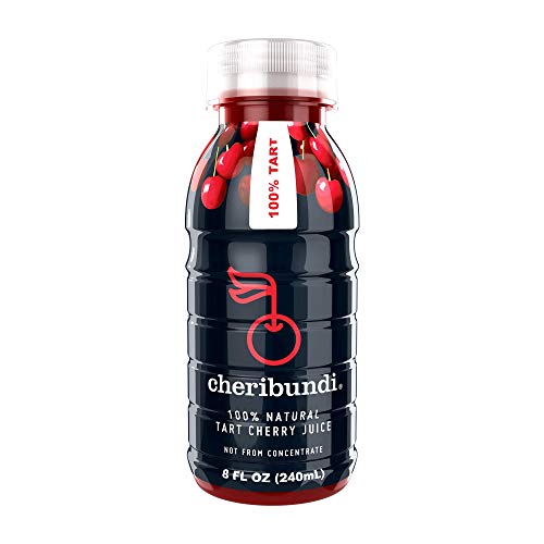Product Cover Cheribundi 100% Tart Cherry Juice - 60 Tart Cherries and 100 Calories Per 8oz. Serving, One Ingredient, All of the Benefits, Reduce Soreness, Recover Faster, Boost Immunity and Improve Sleep, 12 Pack