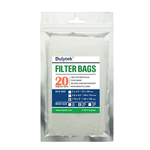 Product Cover Dulytek Filter Bags, 1.75 x 5 inches, 100 Micron, 20 Pcs, Nylon Screen