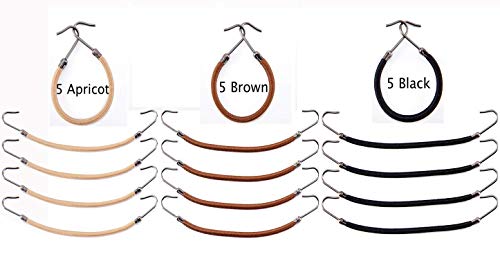 Product Cover Women 15 Pack Ponytail Hooks Bungee Small Rubber Bands Hair Ties Accessories Elastic Holder Blonde Beige Styling Headbands Tools Claw Thick Hair Clips for Girl (5 Black + 5 Brown + 5 Apricot)