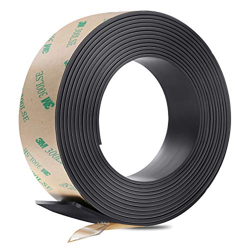 Product Cover Gimars Anisotropic Strong Magnet Magnetic Strip Tape with Prime Sticky Adhesive - Ideal 1 Inch x 10 Feet Magnetic Roll for Craft and DIY Projects