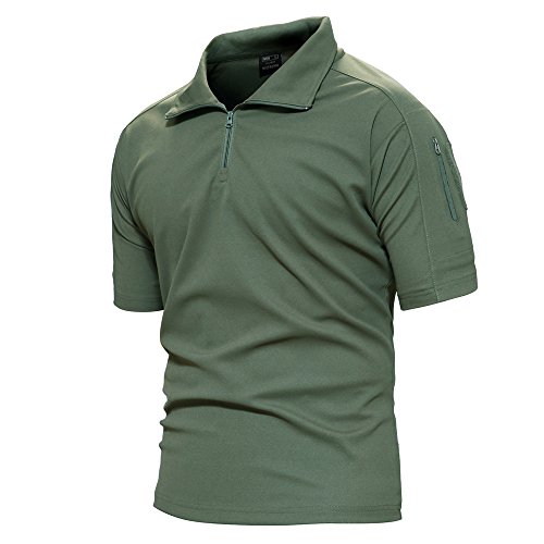 Product Cover TACVASEN Men's Tactical Performance Polo Short Sleeve Moisture Wicking Tee Shirt