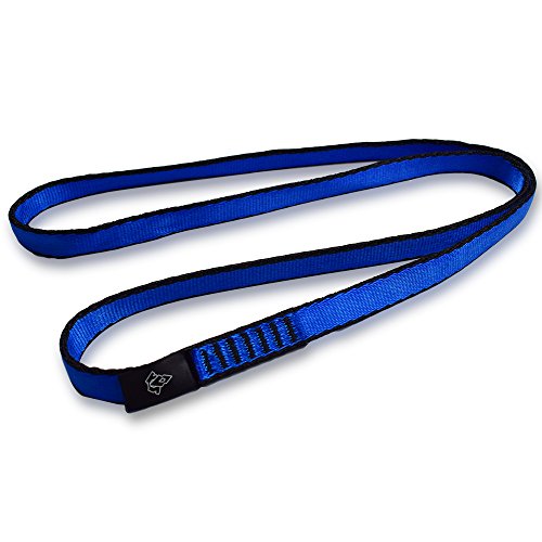 Product Cover NewDoar 16mm Nylon Sling Runners 23kN Rock Climbing Loop Lightweight Yoga Slinging (Blue 24