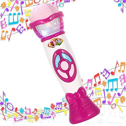 Product Cover Lumiparty Kids Microphone Karaoke Microphone Machine, Music Microphone,Voice Changing and Recording Microphone with Colorful Lights, Best Toys for Kids Girls Toddlers.(Pink)