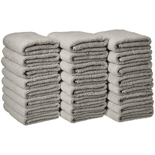 Product Cover AmazonBasics Cotton Hand Towels - Pack of 24, Grey