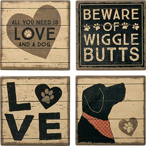 Product Cover Primitives by Kathy Stoneware Coasters, All You Need is Love and A Dog