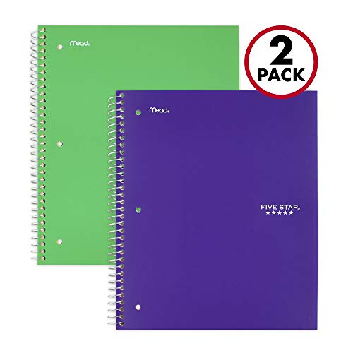 Product Cover Five Star Spiral Notebooks, 1 Subject, College Ruled Paper, 100 Sheets, 11
