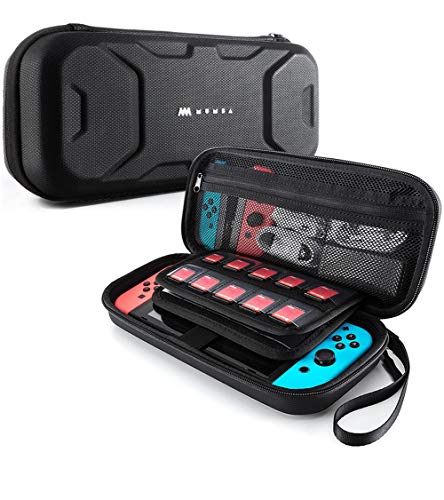 Product Cover Mumba Carrying Case for Nintendo Switch, Deluxe Protective Travel Carry Case Pouch for Nintendo Switch Console & Accessories [Dual Protection] [Large Capacity] (Black)
