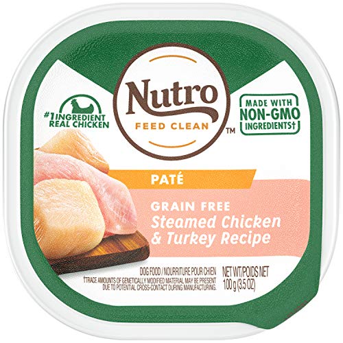 Product Cover NUTRO High Protein Natural Grain Free Wet Dog Food Paté Steamed Chicken & Turkey Recipe, (24) 3.5 oz. Trays